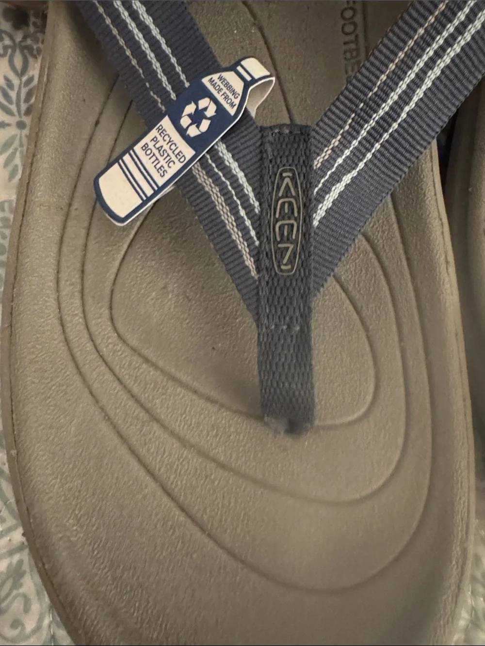 KEEN Terradora II Toe Post Sandals in blue and gray